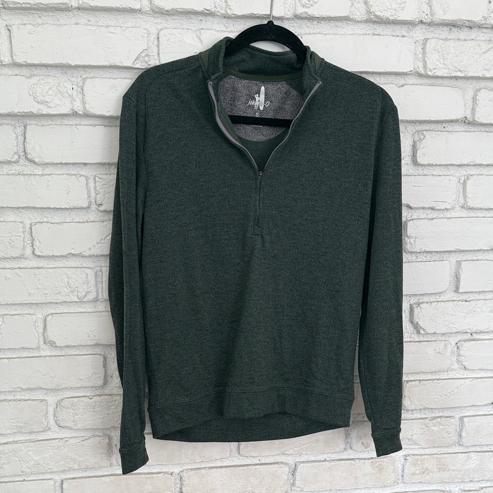 Men's Dark Green Half-Zip Sweater